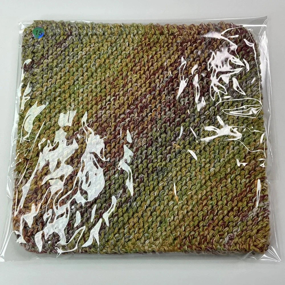 Handmade Nepalese Spices Knit Dishcloth Set Unisex OS 2PK 100% Cotton Farmhouse